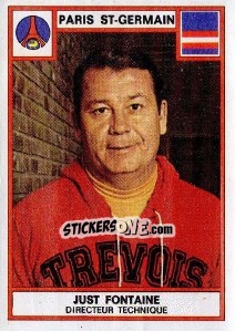 Sticker Just Fontaine - Football France 1975-1976 - Panini