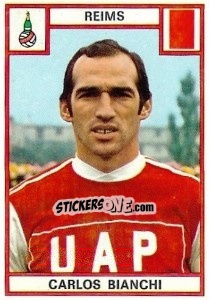 Cromo Carlos Bianchi - Football France 1975-1976 n. 257 - Panini