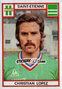 Sticker Christian Lopez - Football France 1975-1976 - Panini
