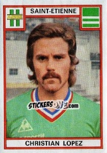 Sticker Christian Lopez - Football France 1975-1976 n. 267 - Panini