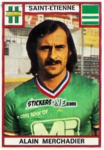 Sticker Alain Merchadier - Football France 1975-1976 n. 268 - Panini