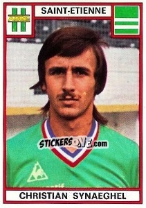 Figurina Christian Synaeghel - Football France 1975-1976 - Panini