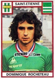 Sticker Dominique Rocheteau - Football France 1975-1976 - Panini