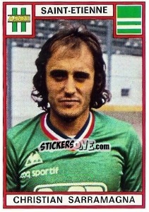 Sticker Christian Sarramagna - Football France 1975-1976 - Panini