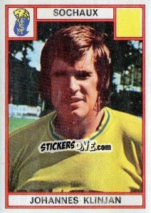 Cromo Johannes Klinjan - Football France 1975-1976 - Panini