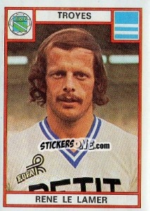 Sticker Rene Le Lamer - Football France 1975-1976 - Panini