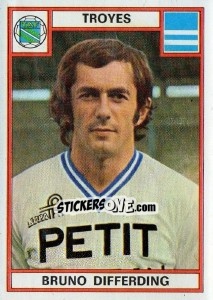 Cromo Bruno Differding - Football France 1975-1976 - Panini