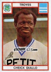 Figurina Cheick Diallo - Football France 1975-1976 - Panini