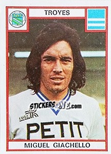 Figurina Miguel Giachello - Football France 1975-1976 - Panini