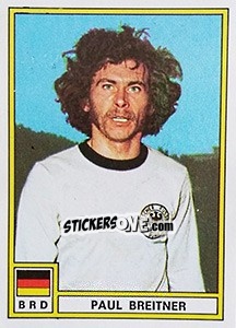 Cromo Paul Breitner (West Germany) - Football France 1975-1976 - Panini
