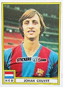 Cromo Johan Cruyff (Holland) - Football France 1975-1976 - Panini
