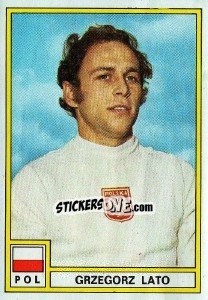 Figurina Grzegorz Lato (Poland) - Football France 1975-1976 - Panini