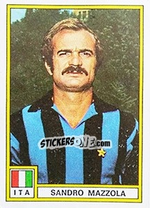 Figurina Sandro Mazzola (Italy) - Football France 1975-1976 - Panini