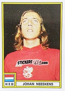 Figurina Johan Neeskens (Holland) - Football France 1975-1976 - Panini