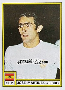Sticker Jose Martinez Pirri (Spain) - Football France 1975-1976 - Panini