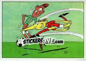 Sticker Le joveur de pointe - Football France 1975-1976 n. 377 - Panini