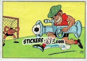 Sticker Le canonnier - Football France 1975-1976 n. 378 - Panini