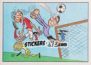 Sticker Le degagement aux poings - Football France 1975-1976 n. 380 - Panini