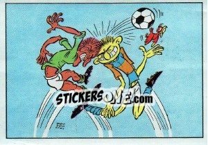 Sticker Le jeu de tete - Football France 1975-1976 - Panini