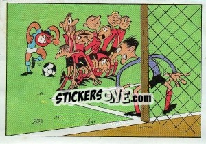 Sticker Le mur - Football France 1975-1976 n. 389 - Panini