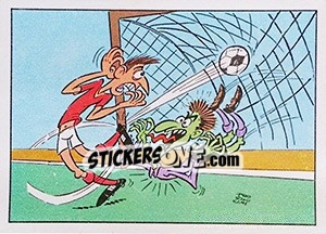 Sticker Le but contre son camp - Football France 1975-1976 n. 396 - Panini