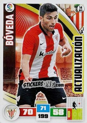 Sticker Bóveda - Liga BBVA 2015-2016. Adrenalyn XL n. 14bis - Panini
