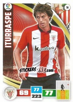 Sticker Iturraspe - Liga BBVA 2015-2016. Adrenalyn XL n. 16 - Panini