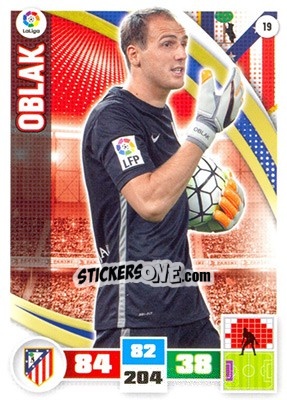 Sticker Oblak - Liga BBVA 2015-2016. Adrenalyn XL n. 19 - Panini