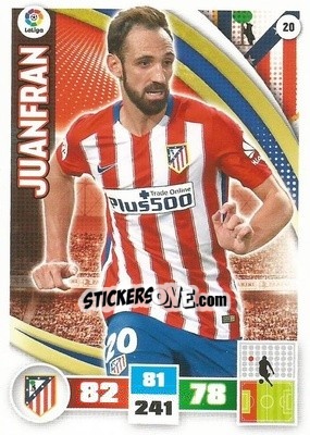Sticker Juanfran - Liga BBVA 2015-2016. Adrenalyn XL n. 20 - Panini