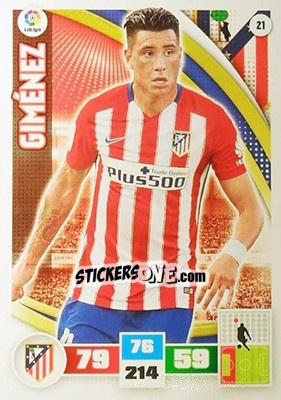 Sticker José Giménez - Liga BBVA 2015-2016. Adrenalyn XL n. 21 - Panini