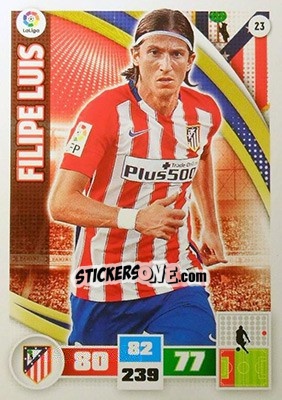Sticker Filipe Luis - Liga BBVA 2015-2016. Adrenalyn XL n. 23 - Panini