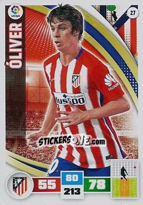 Sticker óliver Torres - Liga BBVA 2015-2016. Adrenalyn XL n. 27 - Panini