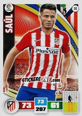 Sticker Saúl - Liga BBVA 2015-2016. Adrenalyn XL n. 32 - Panini