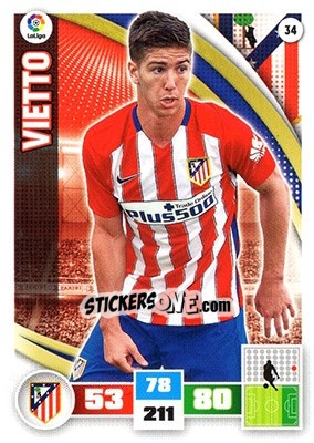 Sticker Vietto - Liga BBVA 2015-2016. Adrenalyn XL n. 34 - Panini