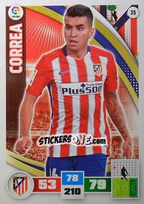 Cromo Angel Correa - Liga BBVA 2015-2016. Adrenalyn XL - Panini