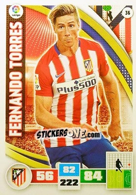 Sticker Fernando Torres - Liga BBVA 2015-2016. Adrenalyn XL n. 36 - Panini