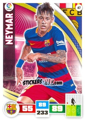 Figurina Neymar - Liga BBVA 2015-2016. Adrenalyn XL - Panini
