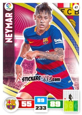 Sticker Neymar - Liga BBVA 2015-2016. Adrenalyn XL n. 47 - Panini