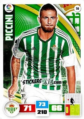 Sticker Piccini - Liga BBVA 2015-2016. Adrenalyn XL n. 56 - Panini