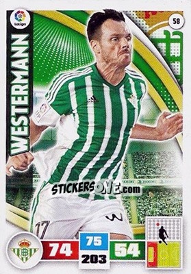 Sticker Westermann - Liga BBVA 2015-2016. Adrenalyn XL n. 58 - Panini