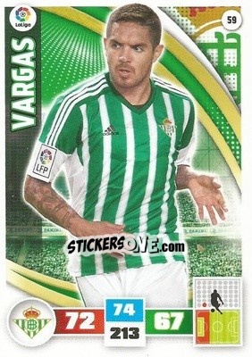 Sticker Vargas - Liga BBVA 2015-2016. Adrenalyn XL n. 59 - Panini