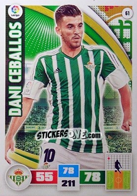 Cromo Dani Ceballos - Liga BBVA 2015-2016. Adrenalyn XL - Panini