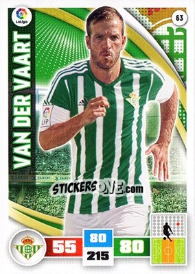 Sticker Van der Vaart - Liga BBVA 2015-2016. Adrenalyn XL n. 63 - Panini