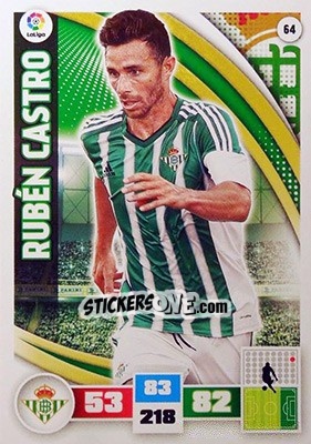 Sticker Rubén Castro - Liga BBVA 2015-2016. Adrenalyn XL n. 64 - Panini
