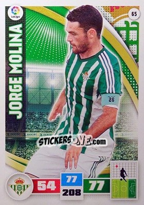 Cromo Jorge Molina - Liga BBVA 2015-2016. Adrenalyn XL - Panini