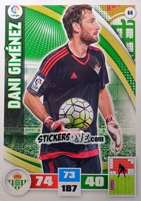 Sticker Dani Giménez - Liga BBVA 2015-2016. Adrenalyn XL n. 66 - Panini
