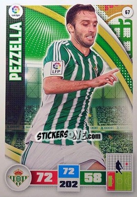 Sticker Pezzella - Liga BBVA 2015-2016. Adrenalyn XL n. 67 - Panini