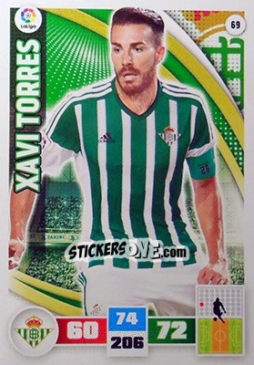 Cromo Xavi Torres - Liga BBVA 2015-2016. Adrenalyn XL - Panini