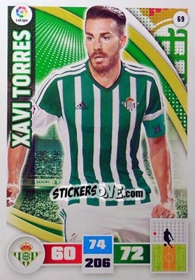 Sticker Xavi Torres - Liga BBVA 2015-2016. Adrenalyn XL n. 69 - Panini
