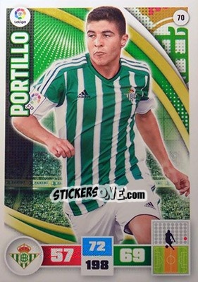 Sticker Portillo - Liga BBVA 2015-2016. Adrenalyn XL n. 70 - Panini